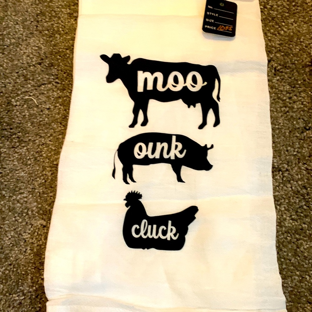 Cute farmhouse towel handmade